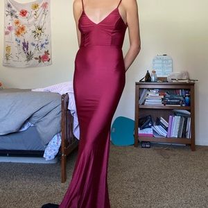 Red formal maxi dress